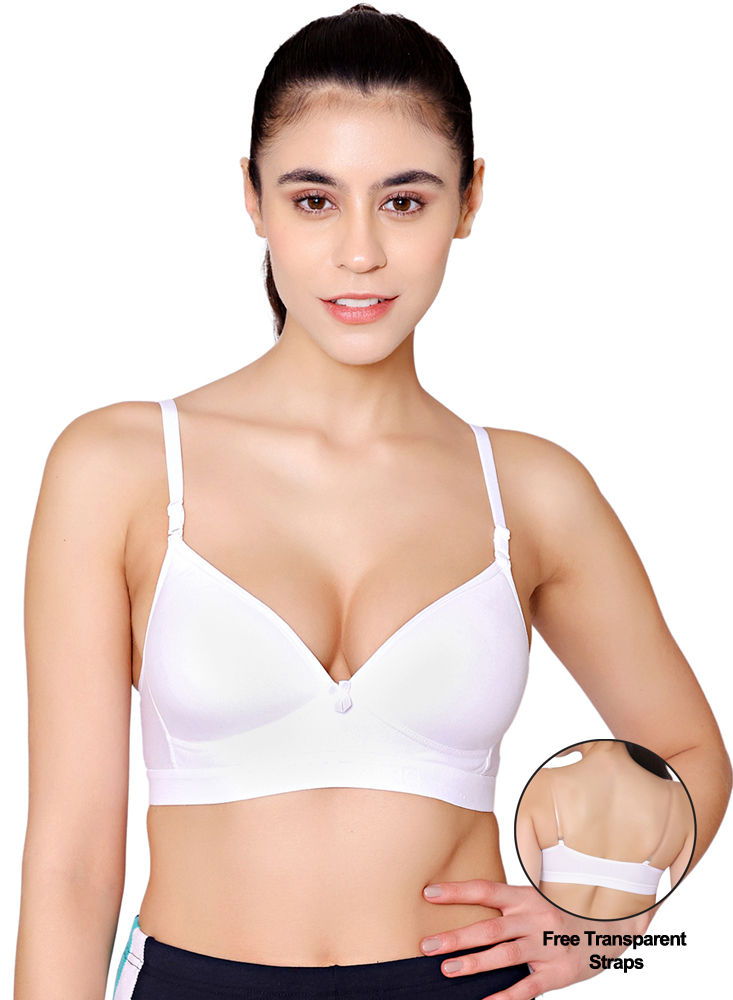 BODYCARE Pack of 4 Sports Bra in White-Skin Color - E1608WS : :  Fashion