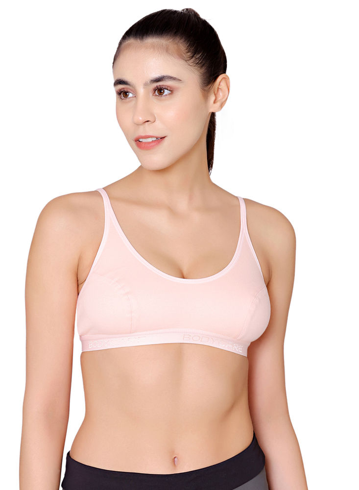 Bodycare Polyamide spandex broad straps seamless padded sports bra