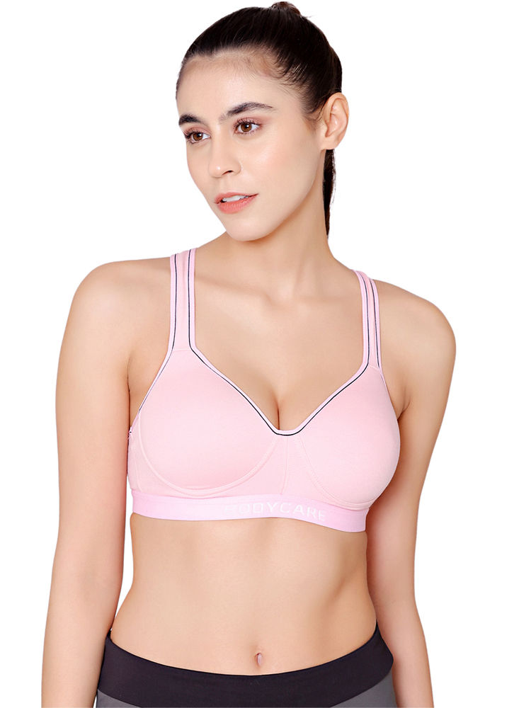 Buy Jockey Women's Wirefree Padded Super Combed Cotton Elastane Stretch  Medium Coverage Lace Styling T-Shirt Bra with Adjustable Straps (Pack of 1)  (32B, Heather Rose) at