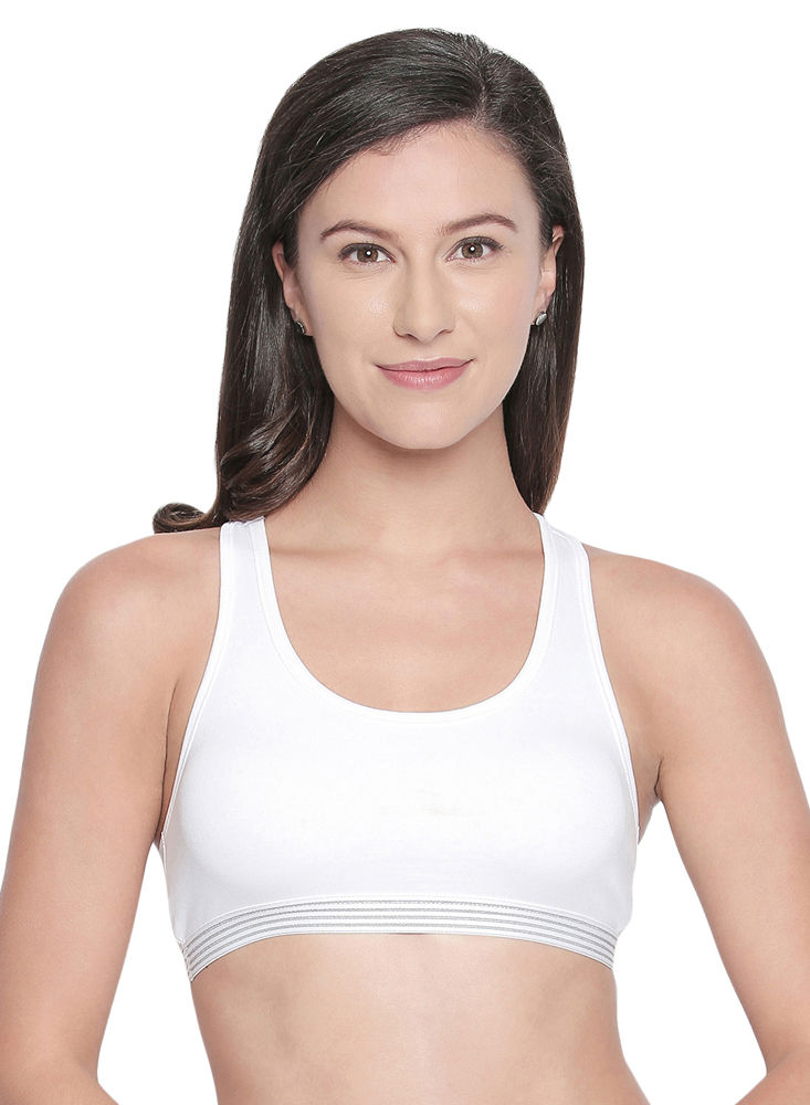 Bodycare Polyamide spandex broad straps seamless padded sports bra