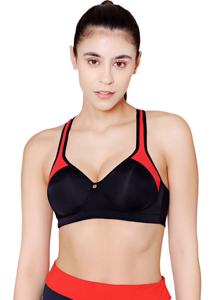 Bodycare Polyamide spandex broad straps seamless padded sports bra-1624B