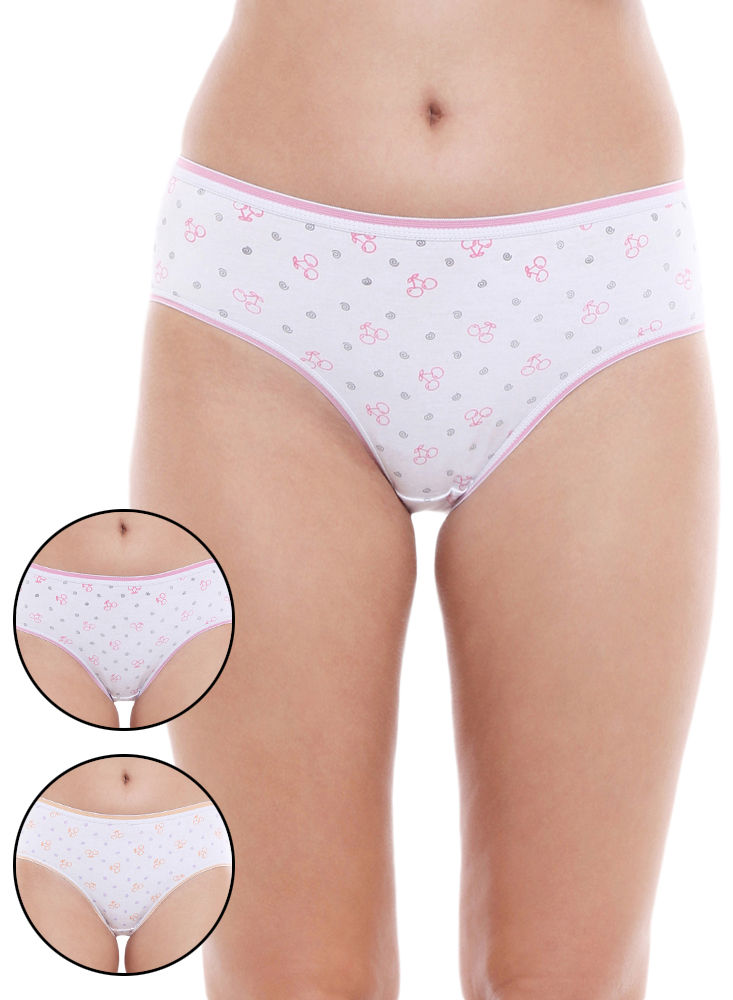 Pack of 3Bodycare Assorted Premium Cotton Printed Panties-200-D