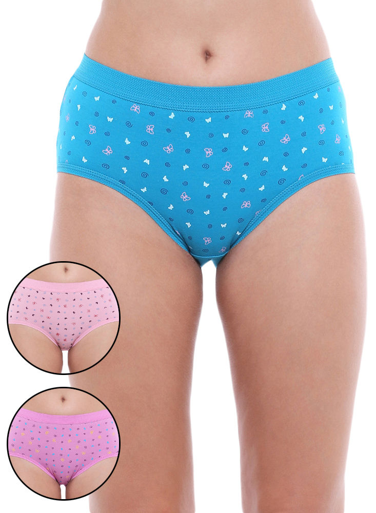 Bodycare Pack Of 3 Printed Panty In Assorted Colors-8579b-3pcs, 8579b-3pcs