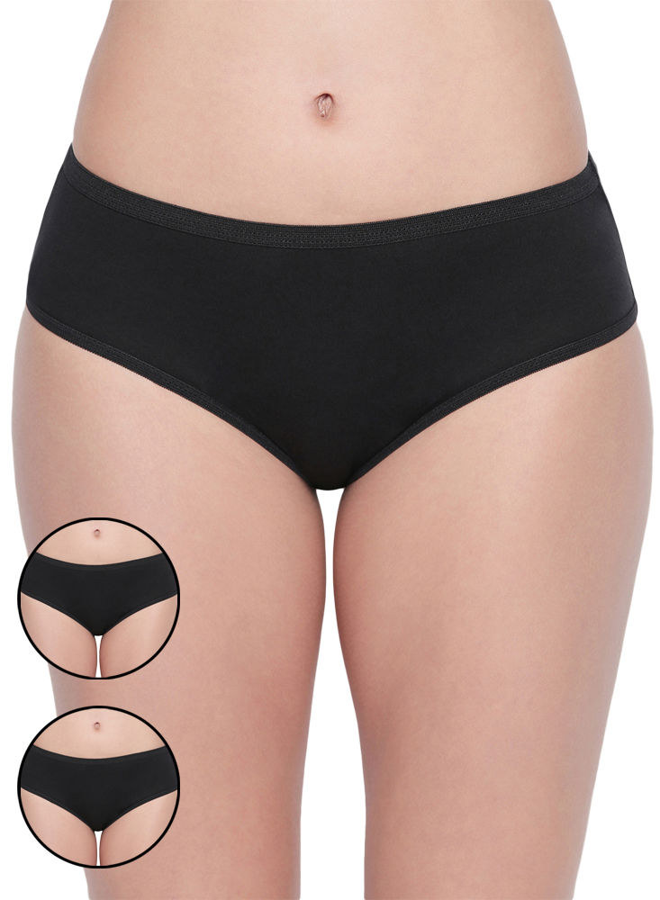 BODYCARE Pack of 3 100% Cotton Classic Panties in Black Color-26B