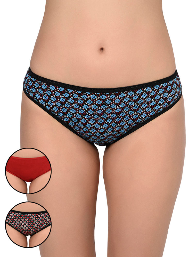 BODYCARE Pack of 3 Hipster Panty in Assorted Print-3919