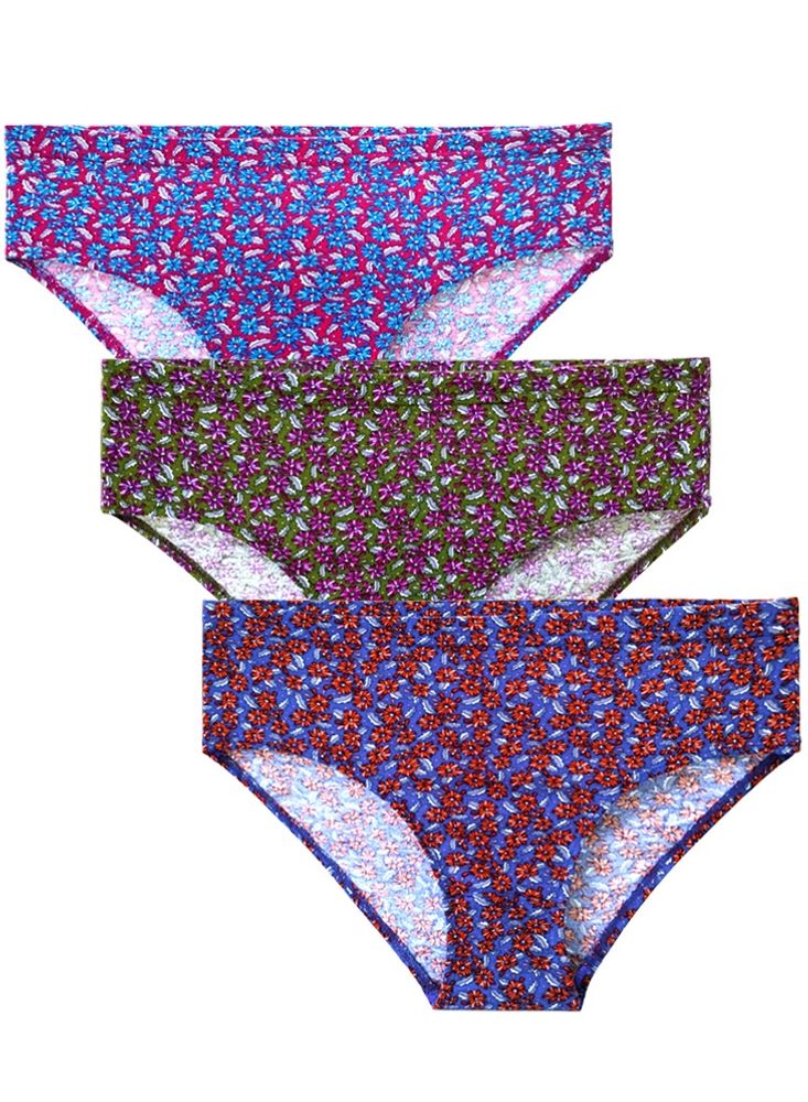 Bodycare Womens 100% Combed Cotton Printed High Cut Panties-4440