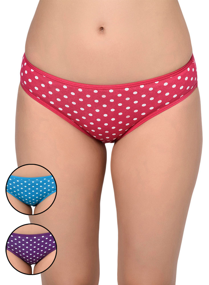 BODYCARE Pack of 3 printed Panty in Assorted Colors-4531-3PCS