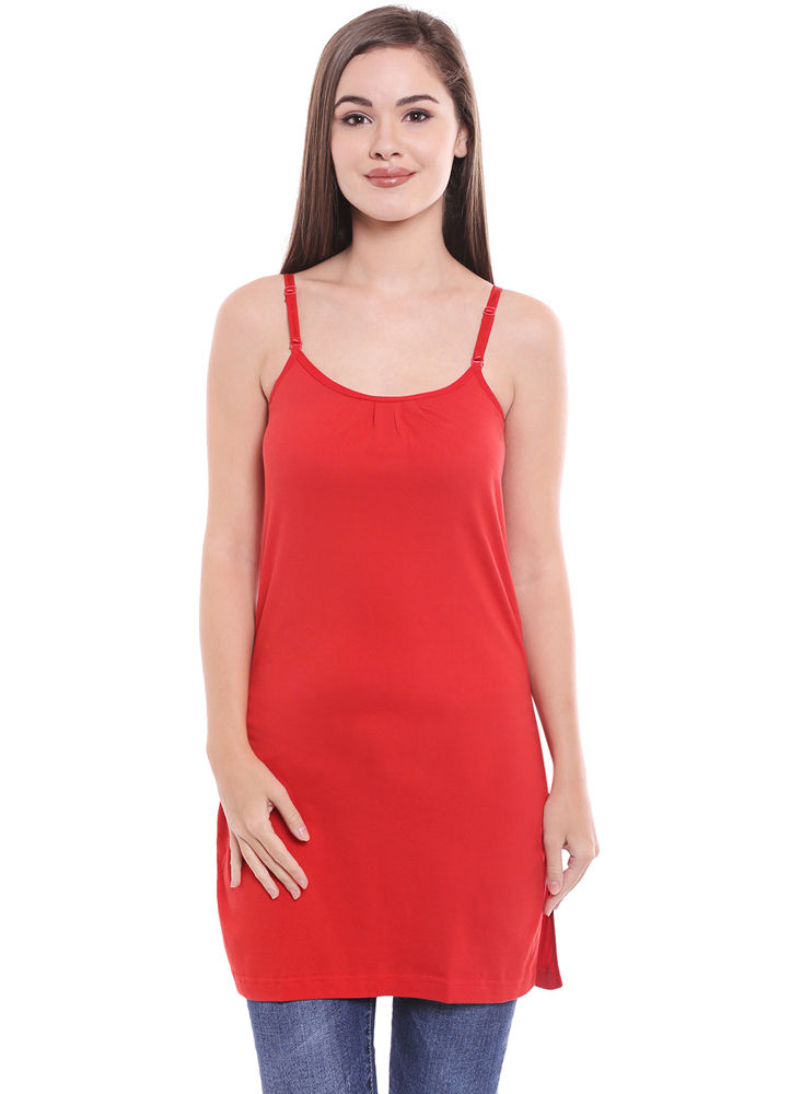 Bodycare Cotton Long Slit Camisole-47RE