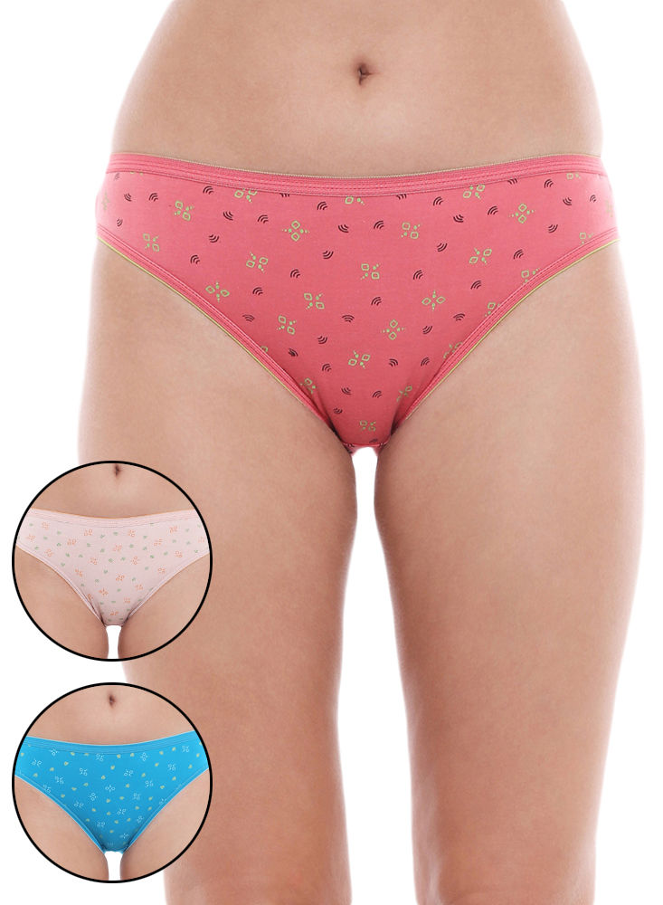 Bodycare 100% Cotton Printed High Cut Panty