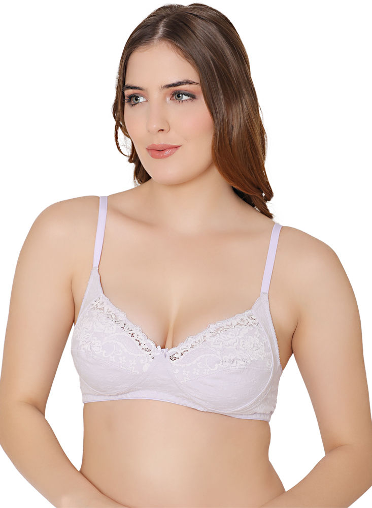 Bodycare cotton spandex wirefree adjustable straps designer net cup non padded bra-5506LOV