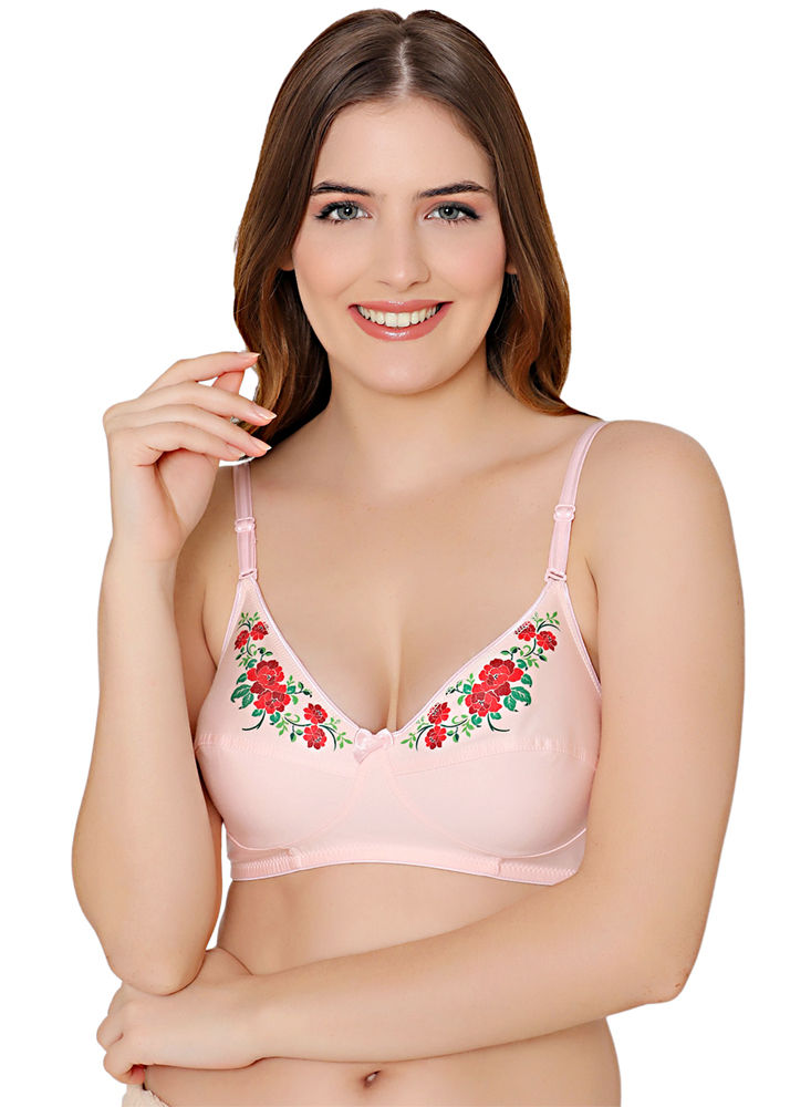 Bodycare cotton wirefree adjustable straps comfortable non padded bra-1584PI