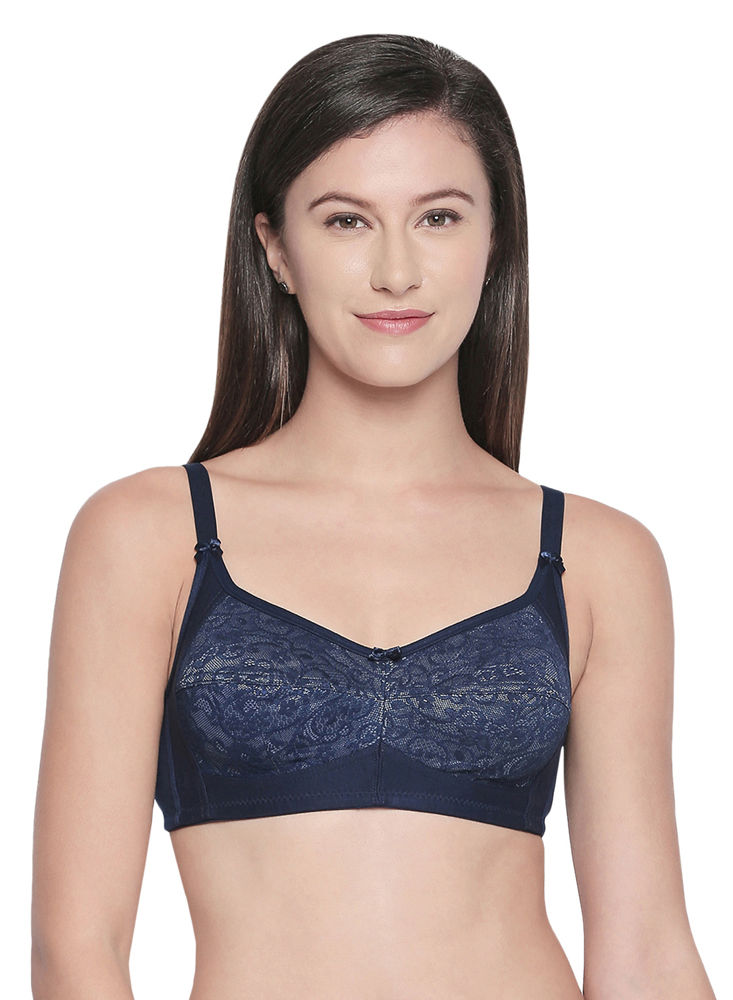 Bodycare Lace Bra - Non-Padded, Wirefree & Full Coverage-1501WI