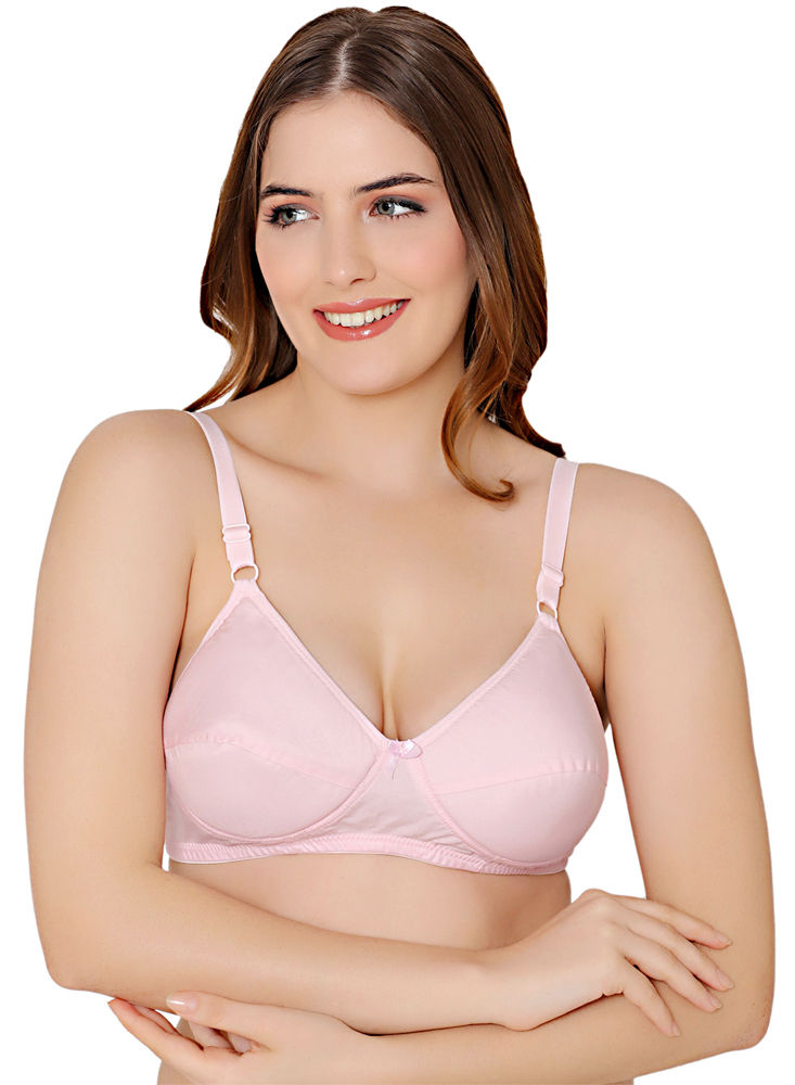 Bodycare cotton wirefree adjustable straps soft cup padded bra-5543PI