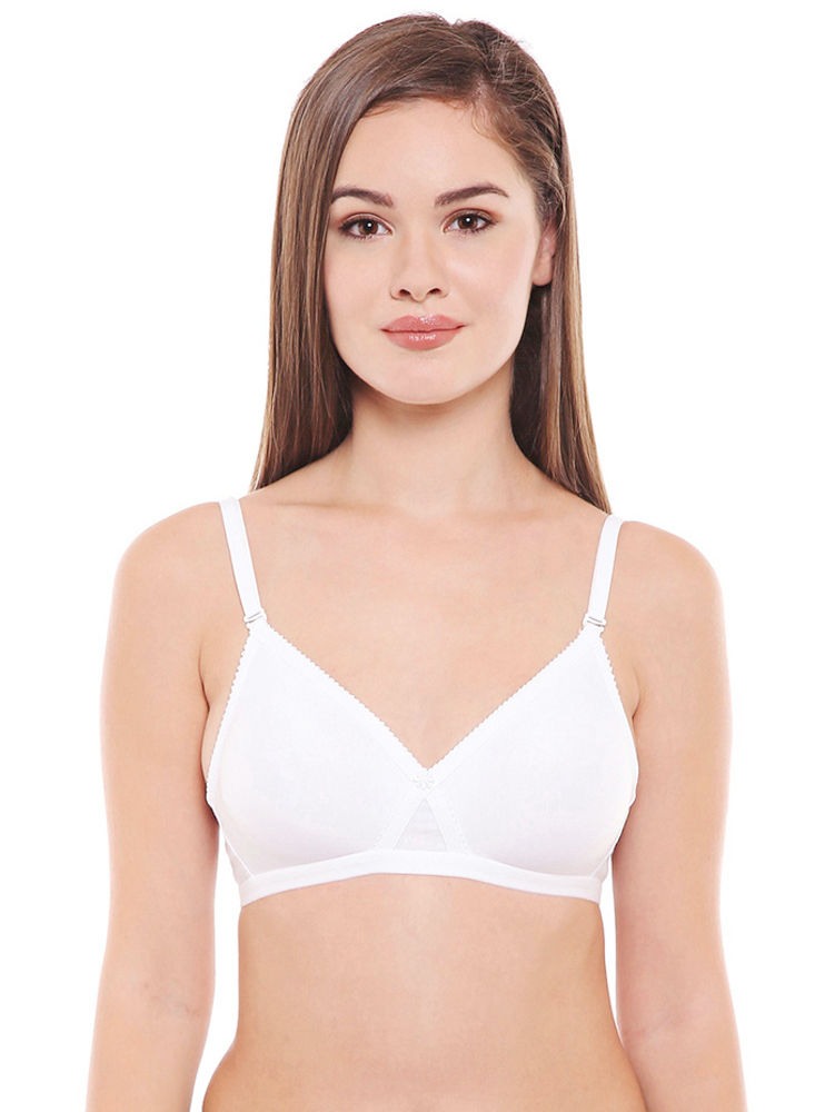 Seamless Cup Bra-5551W with free transparent strap