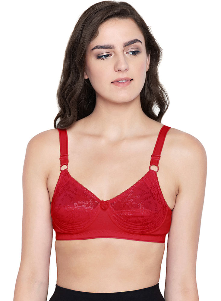 BODYCARE Bridal Red Halter Neck Bra & Panty Lingerie Set - 6414RED