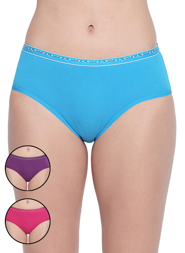 Pack Of 3 Bodycare Cotton Bikini Style Panty In Assorted Colors