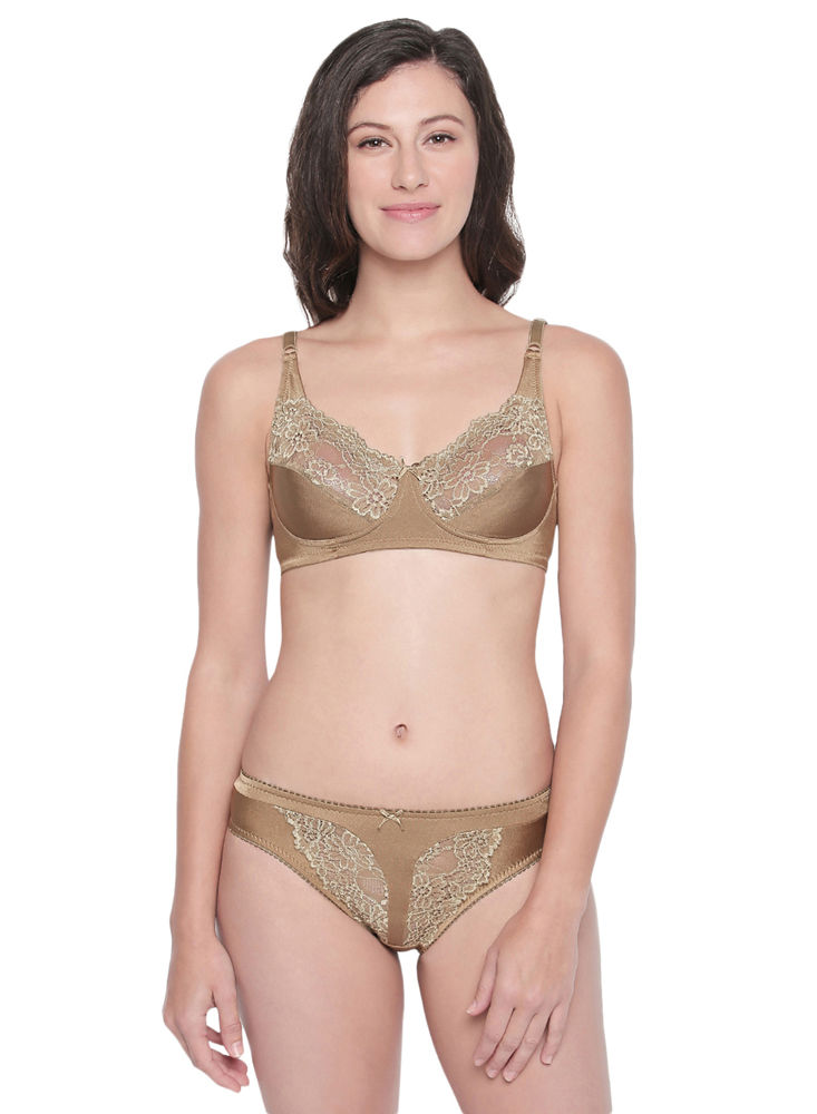 BODYCARE Bridal Khaki Bra & Panty Lingerie Set - 6403KH