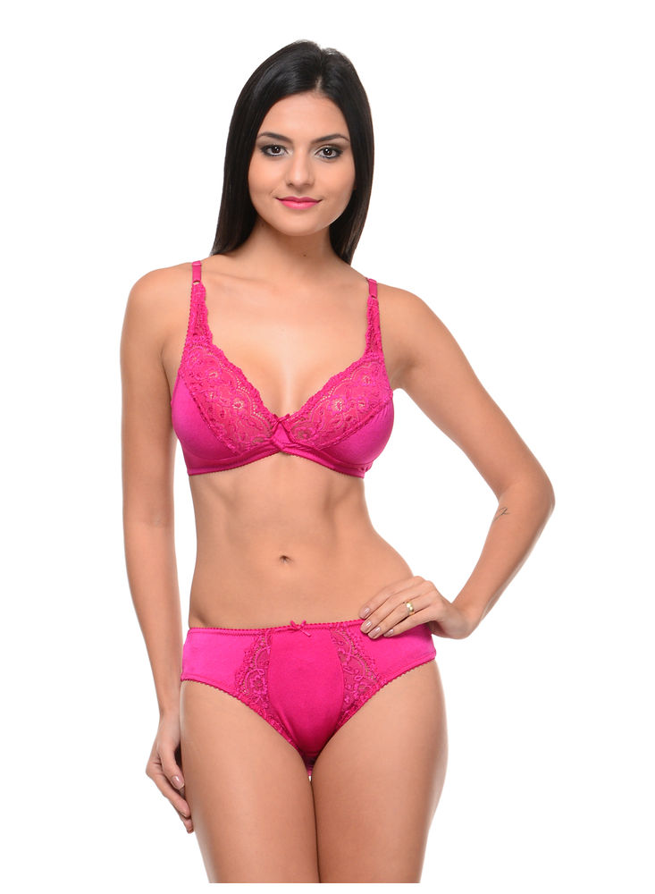 Bodycare Bridal Coral color Bra & Panty Set in Nylon Elastane-6407RA