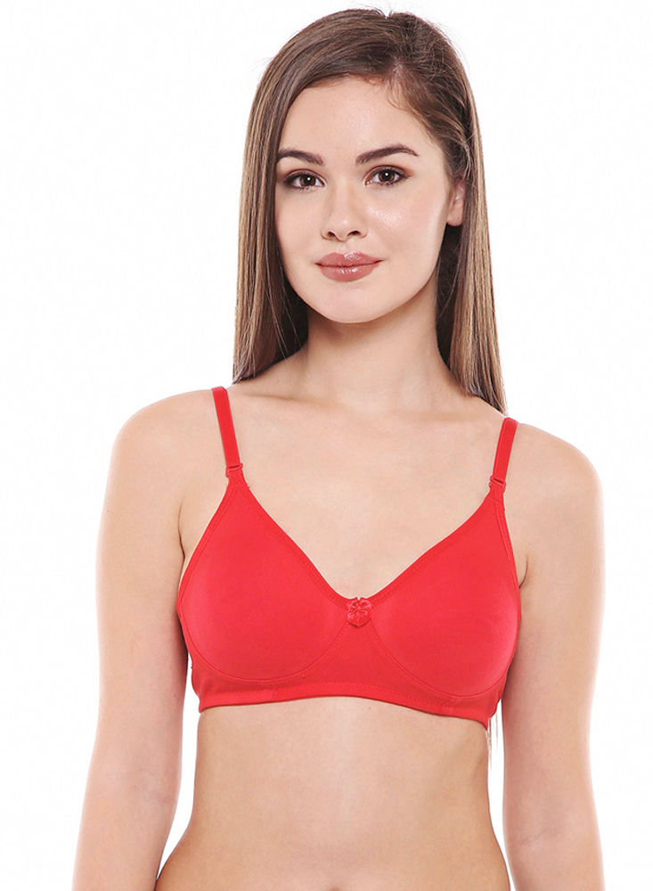 Perfect Coverage Bra-6525RED with free transparent strap