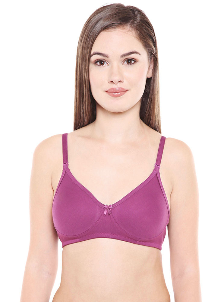 Floret Double Layered Wirefree Super Support Bra - Sky Blue