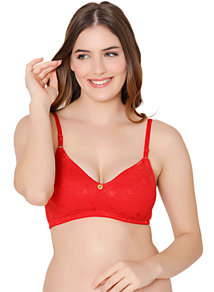 Buy Maroon Red Cotton Wirefree Padded Women Bra Online at Low Prices in  India 