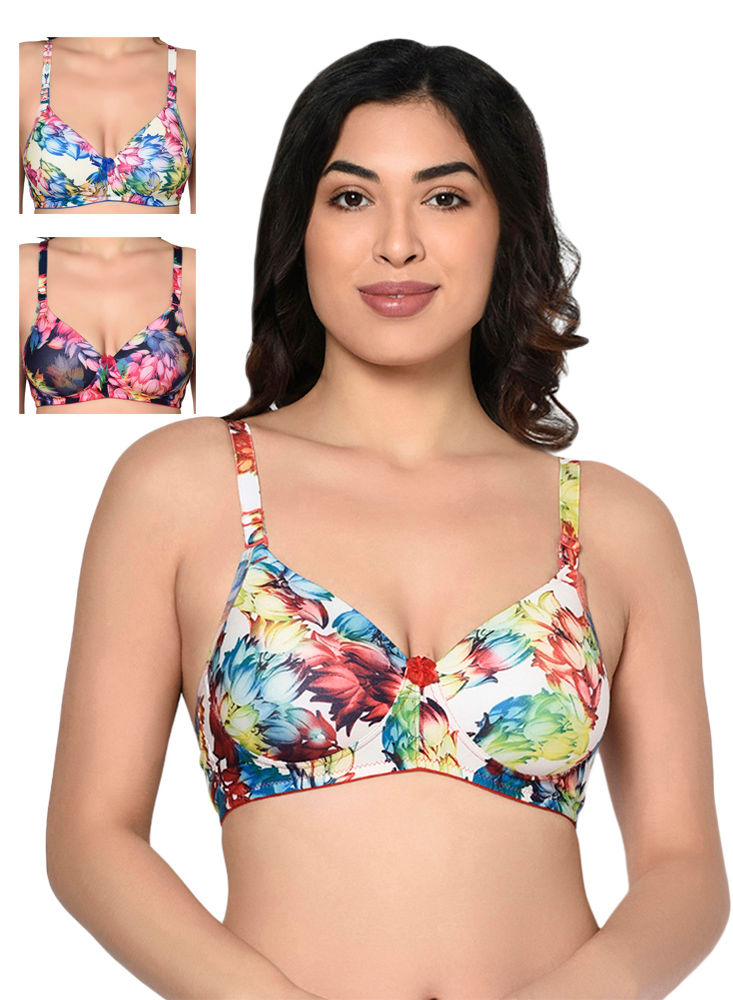 Bodycare Seamless, Printed Padded Bra-6551-3PCS