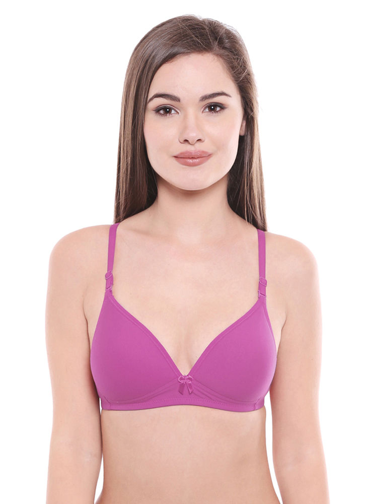 Buy Bodycare Pack of 2 Premium Padded Bra In Coral & Wine Colour