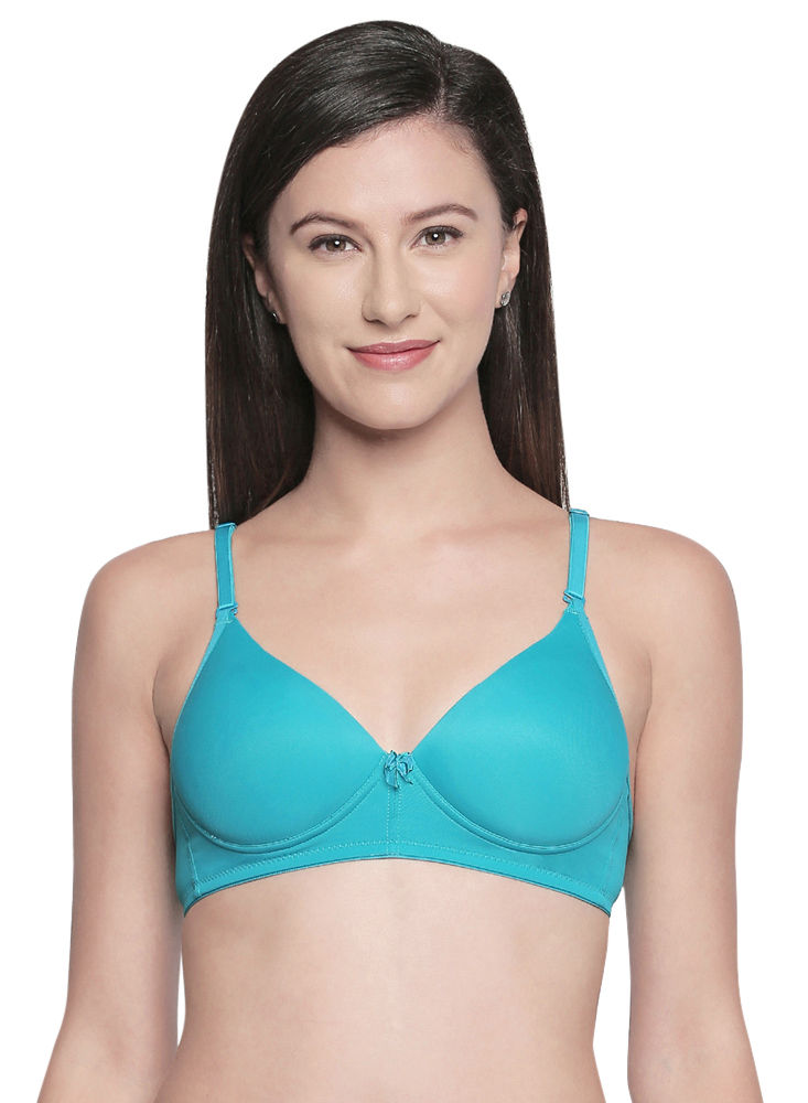 Buy Bodycare Lightly Padded Bra In Grey-Pink-Firozi Color (Pack of 3) Online