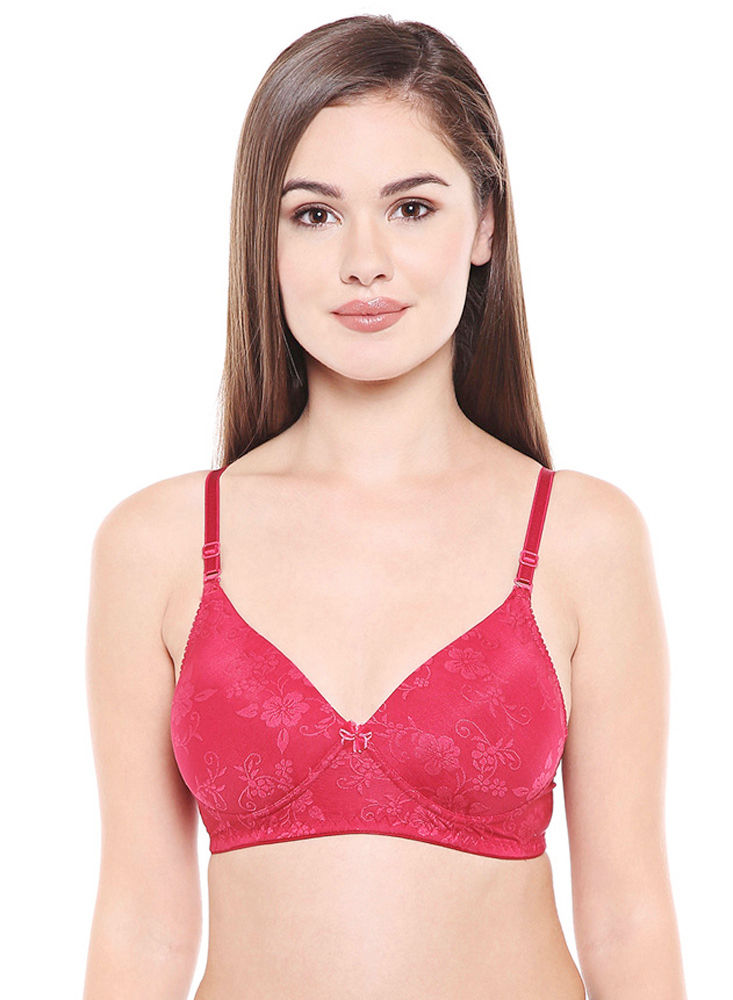 BODYCARE 6572 Seamless Printed Padded T-Shirt Bra with Free