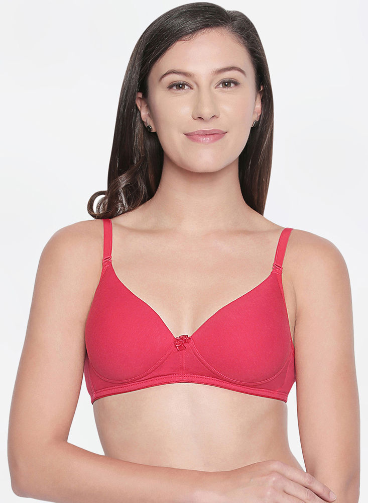 Women's Nylon Red Solid Casual Bra for Inner Wear at Rs 395/piece