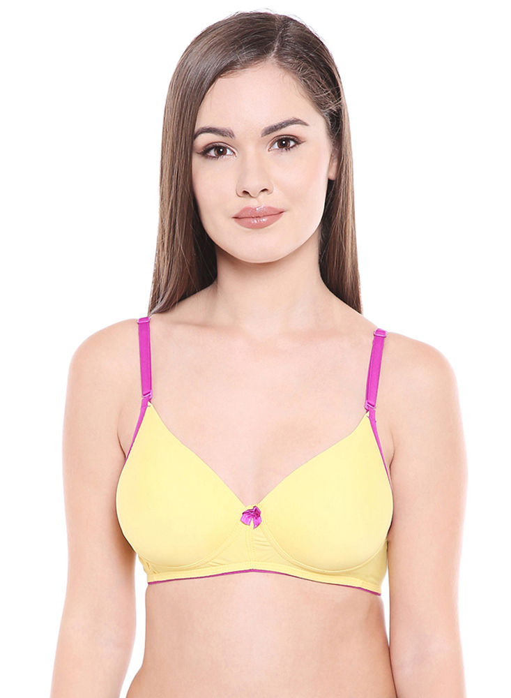 Padded Bra-6568YE with free transparent strap