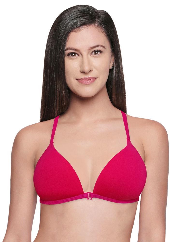 Bodycare Low Coverage, Front open, Seamless Padded Bra-6571-Rani