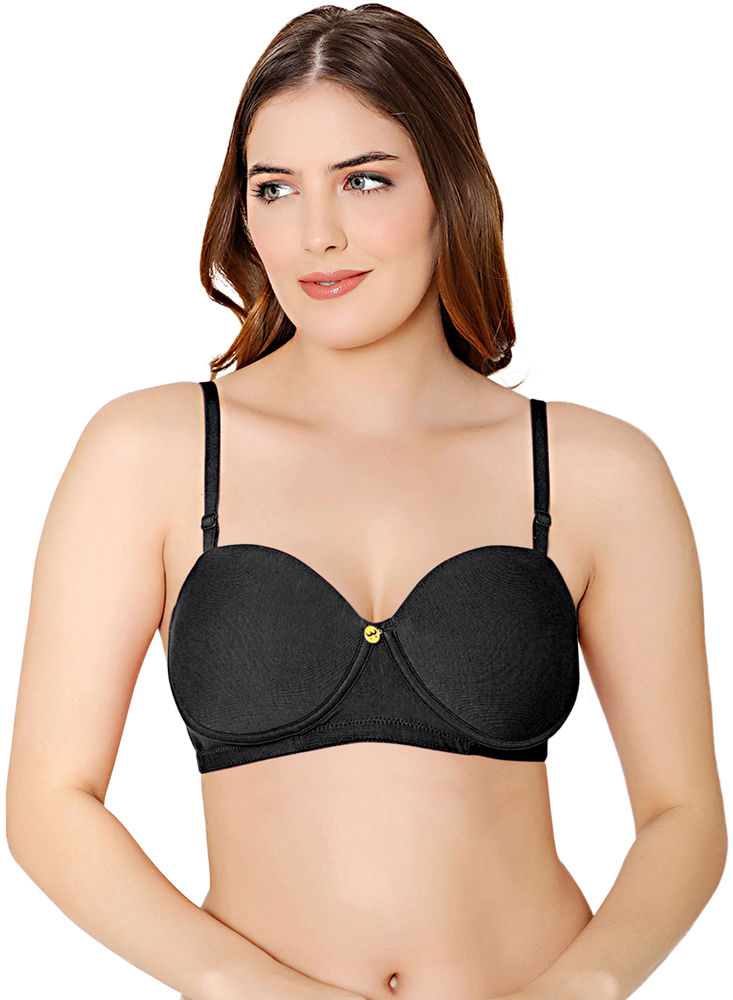 Skin And Black Cotton Chikan Embroidery Bra at Rs 30/piece in New