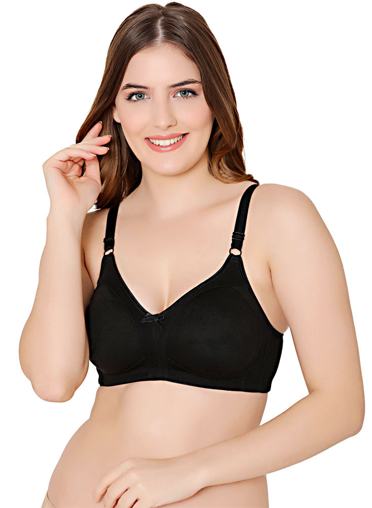 Bodycare nylon spandex wirefree adjustable straps designer net seamless padded  bra-6574D.PUR