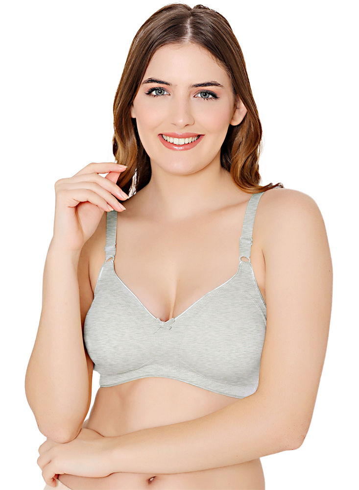 Bodycare polycotton wirefree adjustable straps designer net cup non padded  bra-1535B