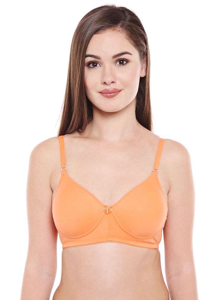 Bodycare polycotton wirefree adjustable straps moulded cup non padded  bra-6576GRY