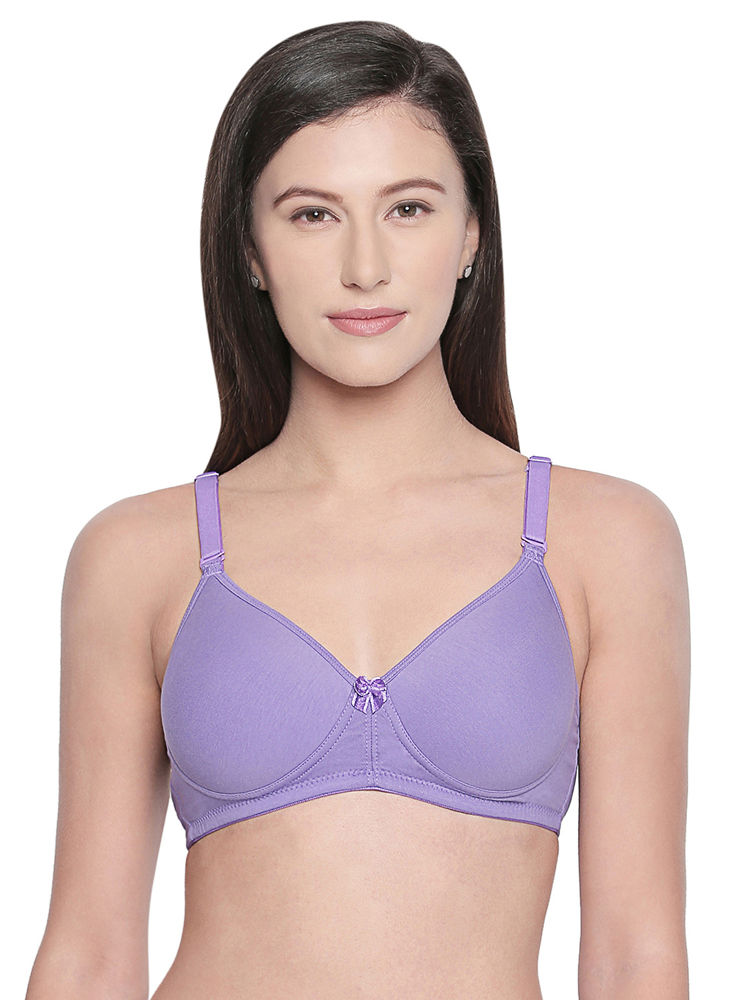 Buy Bodycare Purple Solid Non Wired Non Padded T Shirt Bra