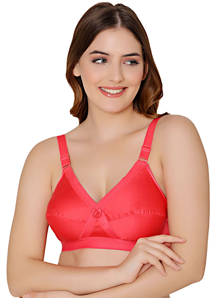 Buy BODYCARE Polycotton Wirefree Adjustable Straps Comfortable Non Padded  bra-1513S Skin at