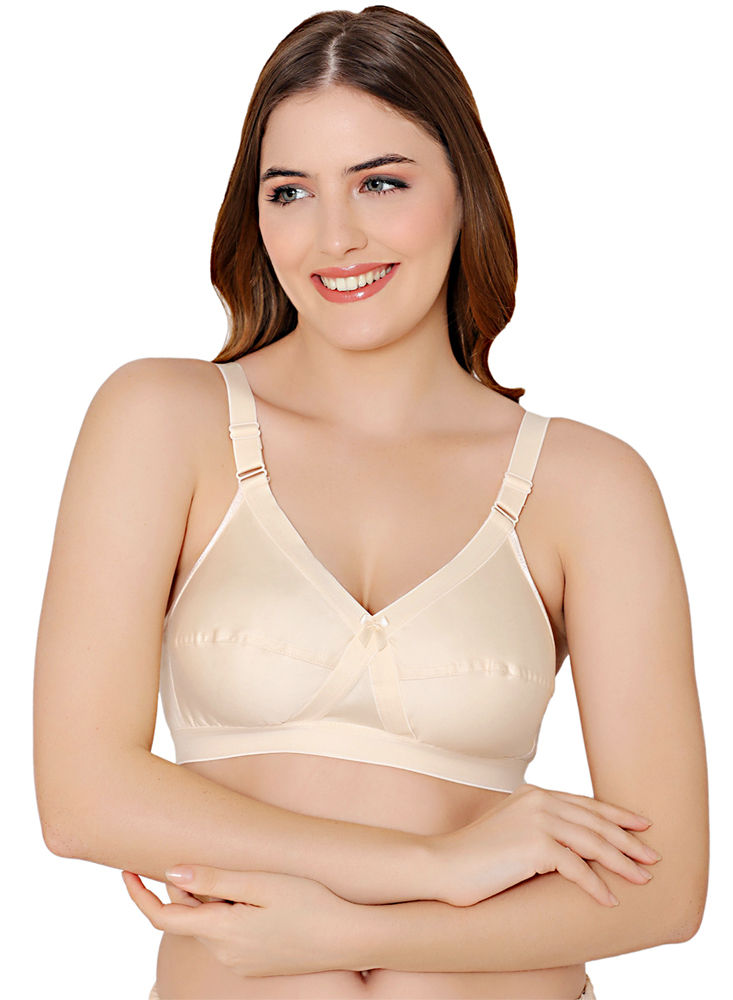 Buy BODYCARE Cotton Wirefree Convertible Straps Comfortable Non Padded bra-1510W  White at