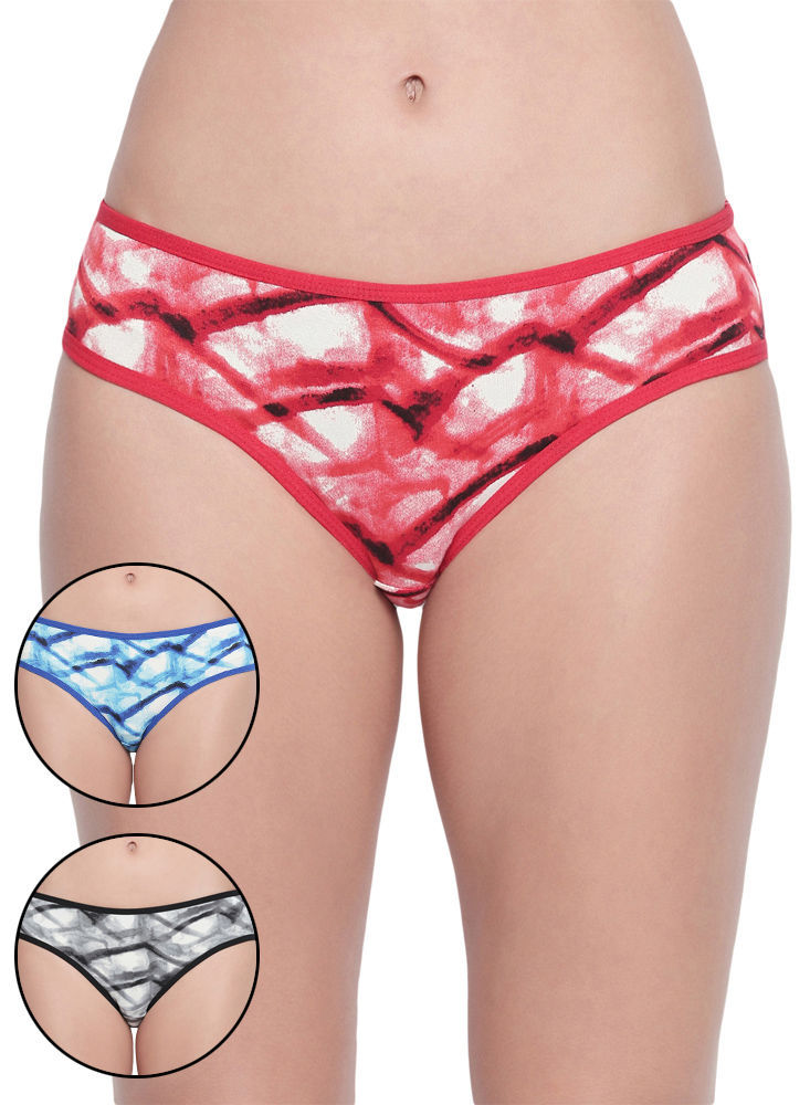 Bodycare Pack Of 3 Printed Panty In Assorted Colors-8543b-3pcs