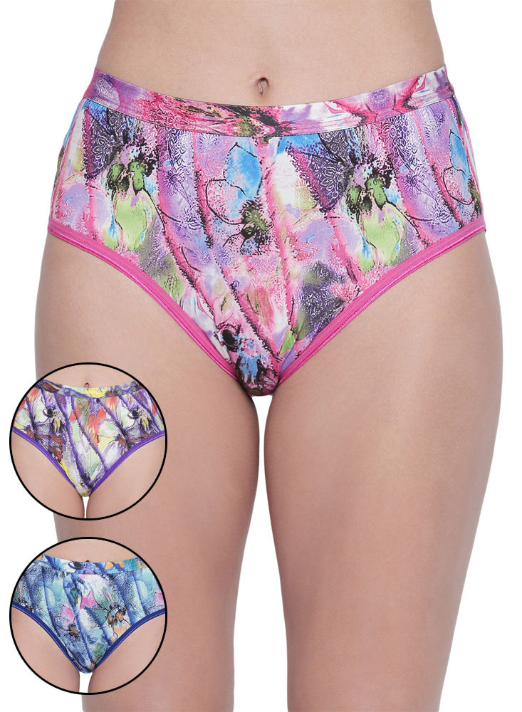 BODYCARE Pack of 3 Premium Printed Hipster Briefs in Assorted Color-6618