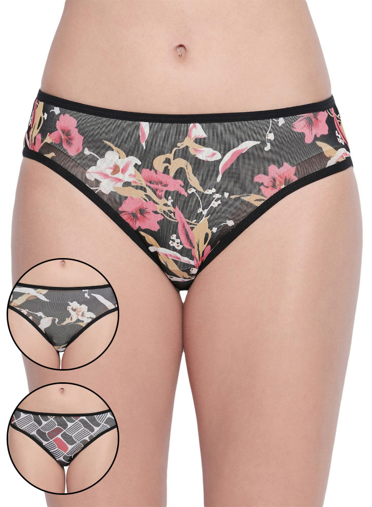 BODYCARE Pack of 3 Premium Printed Hipster Briefs in Assorted Color-6625