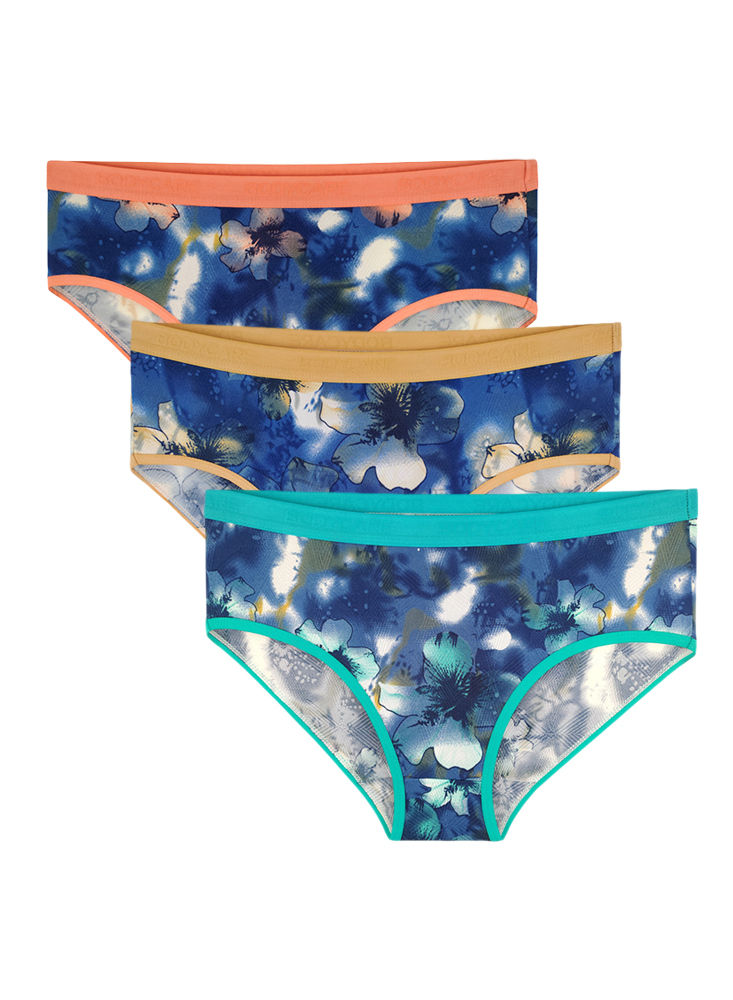 Bodycare Pack Of 3 Printed Panty In Assorted Colors-8579b-3pcs