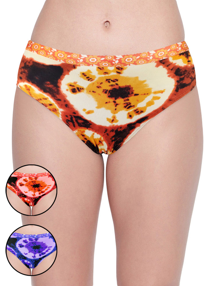 BODYCARE Pack of 3 Premium Printed Hipster Briefs in Assorted Color-6652