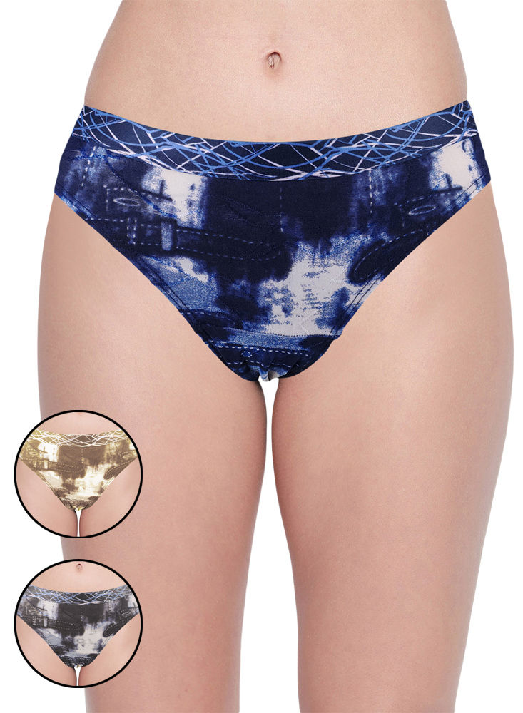 BODYCARE Pack of 3 Premium Printed Hipster Briefs in Assorted Color-6655