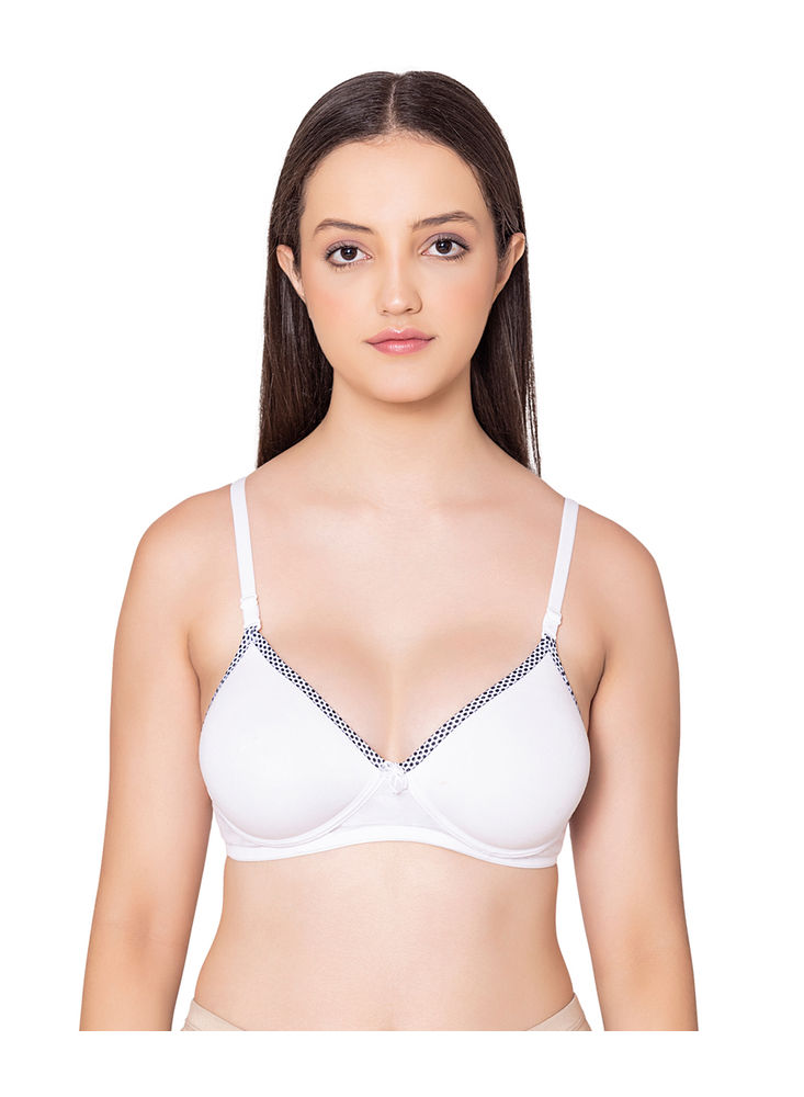 Bodycare cotton spandex wirefree adjustable straps seamless padded bra-6752W