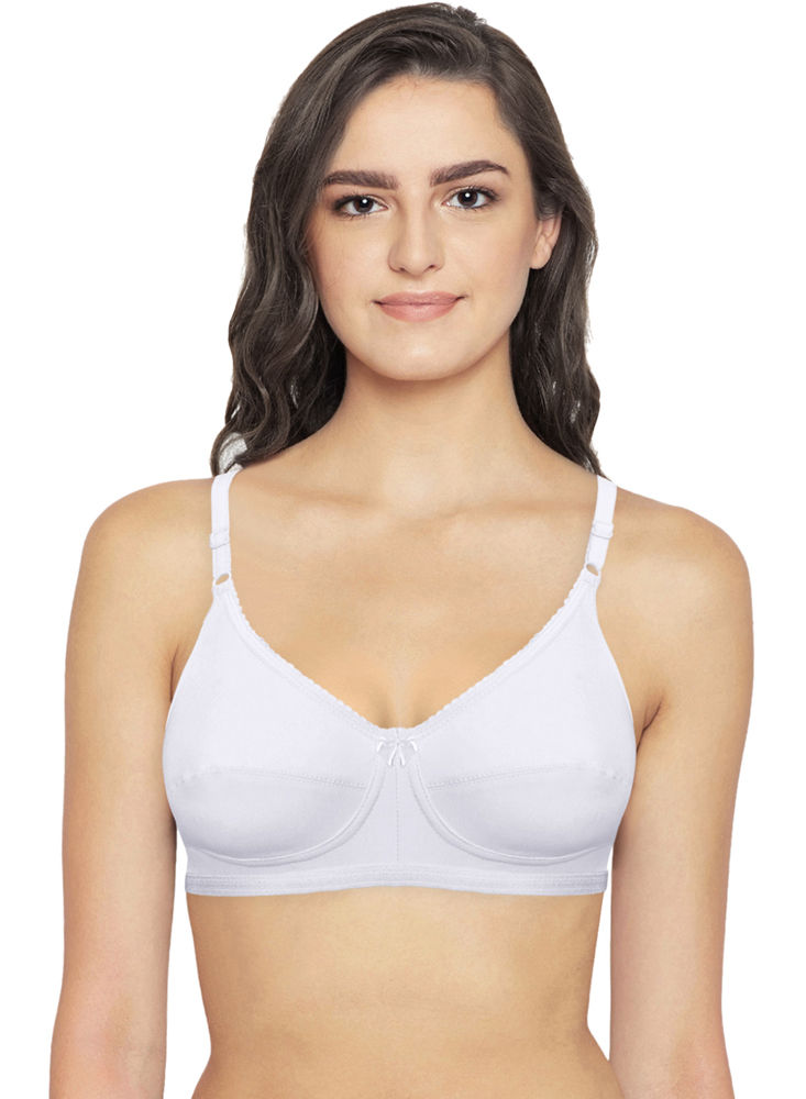 Bodycare Cotton Blend White Color Bra 6591W