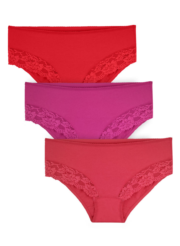 BODYCARE Pack of 3 Plus Size Panty in Assorted Colors-702-3PCS