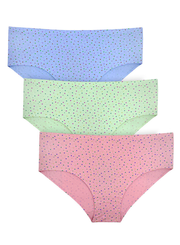 BODYCARE Pack of 3 Plus Size Panty in Assorted Prints-710-3PCS