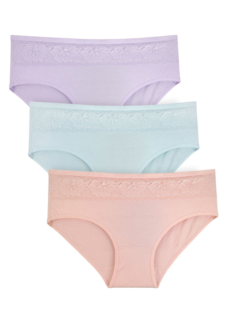 Bodycare Women Cotton 3pcs Panty Pack In Assorted Colors 3500-d